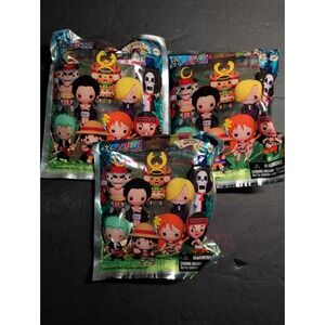 One Piece Series 2 Figural 3D Foam Clip Bag SEALED Keychain Random Bag Lot Of 3